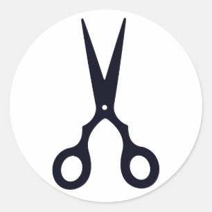 Adesivo O cabelo simples preto Scissors