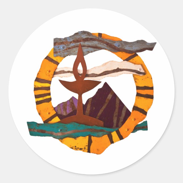 Adesivo O cálice dos EUA, universitário unitário, UU, o cá (Frente)