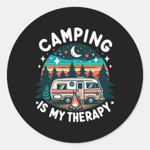 Adesivo O Camping É Minha Terapia Férias de Verão Família
