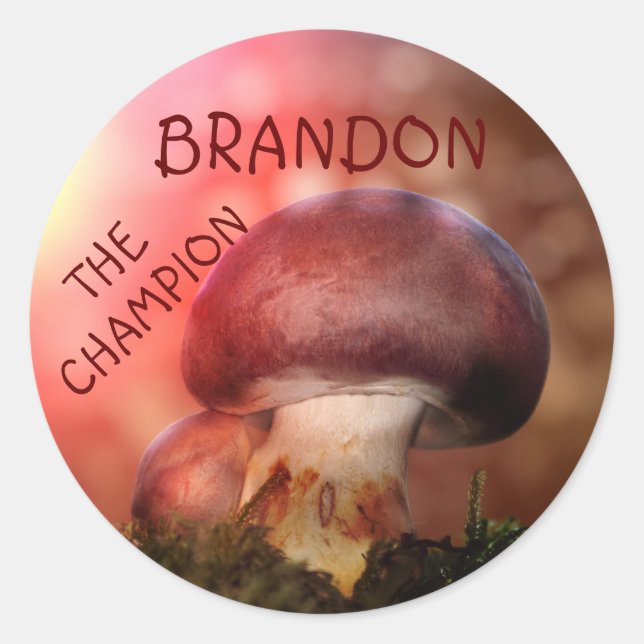Adesivo O campion com o champignon (Frente)