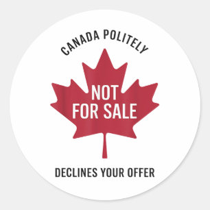 Adesivo O Canadá Não É Para Venda, O Canadá Decorre Polida