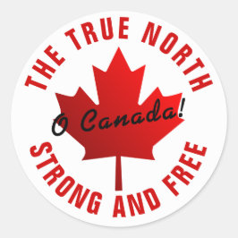 Adesivo O Canadá! True North Strong e Free Maple Leaf