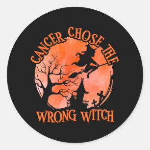 Adesivo O Cancer De Halloween Escolheu A Bruxa Errada