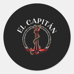 Adesivo O Capitão Âncora Barco Navio Capitão Comandante Ma