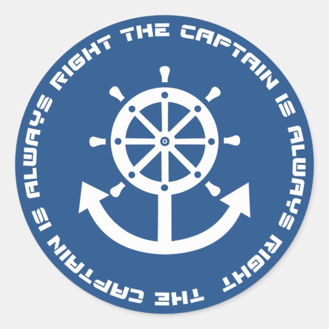 Adesivo O capitão está sempre certo (Frente)