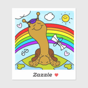 Adesivo O Caracol Bonito ATINGIU-O À Primeira Graduação