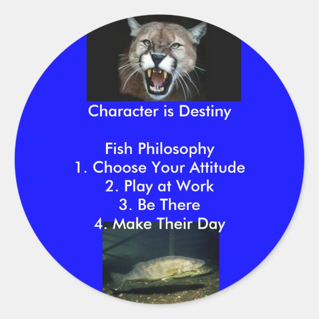 Adesivo O caráter é Destino... (Frente)