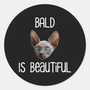 Adesivo O Careca É Um Gato Bonito De Esfinge Sem Cabelo