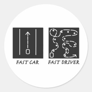Adesivo O carro rápido jejua motorista