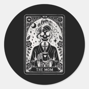 Adesivo O cartão de tarot da mamãe esqueleto mama café fel