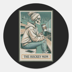 Adesivo O Cartão de Tarot do Esqueleto da Mãe de Hockey (1