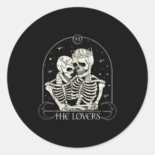 Adesivo O Cartão de Tarot dos Amantes Esqueleto Dia dos Na