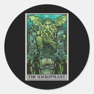 Adesivo O Cartão de Tarot Hierófilo Cthulhu Clica Horror H