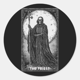 Adesivo O Cartão de Tarot Priest Oculta o Gótico Halloween