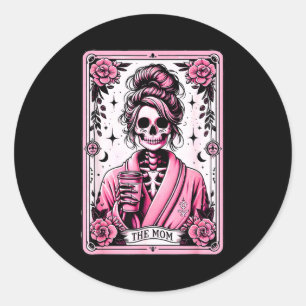 Adesivo O Cartão Tarot Divertido da Mamãe Mulher Esqueleto