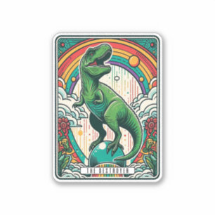 Adesivo O Cartão Tarot T-Rex Destruidor
