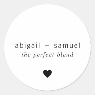 Adesivo O Casal Perfeito Favor de Café de Casamento