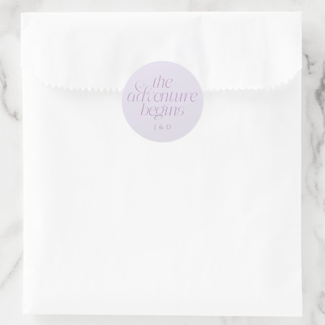Adesivo O Casamento Começa Lilás (Bolsa)