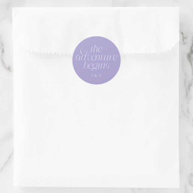 Adesivo O Casamento Começa Violeta (Bolsa)