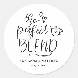 Adesivo O Casamento de Café com Roteiro Perfeito Cute