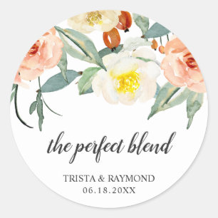 Adesivo O Casamento Perfeito Favor Floral Pêssego