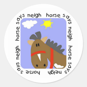 Adesivo O cavalo diz o camiseta e os presentes do Neigh