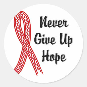 Adesivo O céltico nunca dá acima o AIDS da esperança