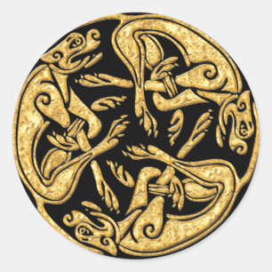Adesivo O céltico persegue a arte digital do ornamento