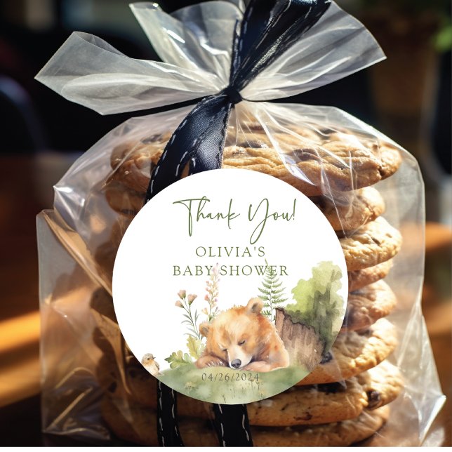 Adesivo O Chá de fraldas do Urso Delicioso da Natureza (Criador carregado)