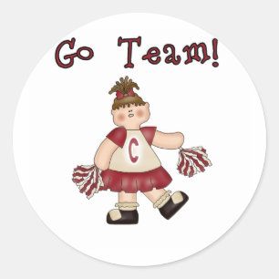 Adesivo O cheerleader vermelho vai equipe
