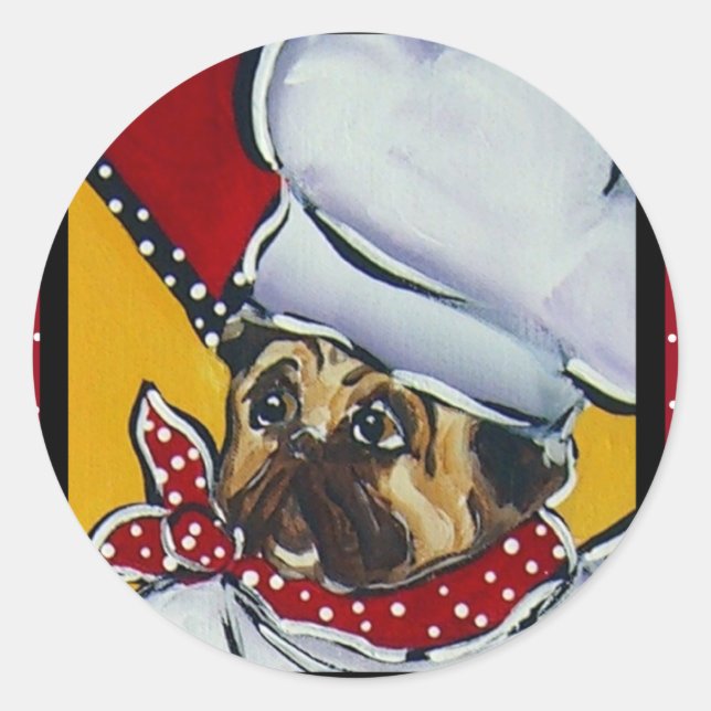 Adesivo O Chef Pug (Frente)