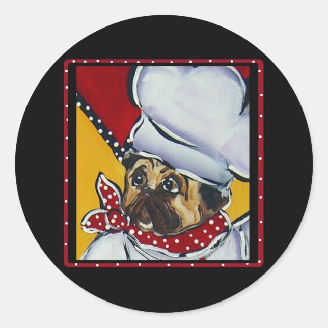 Adesivo O Chef Pug (Frente)