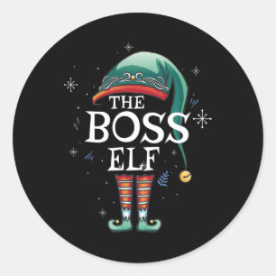 Adesivo O Chefe Elf Xmas Que Corresponde À Família Elf Par