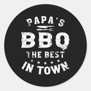 Adesivo O Churrasco do Papa é o melhor Dia de os pais engr