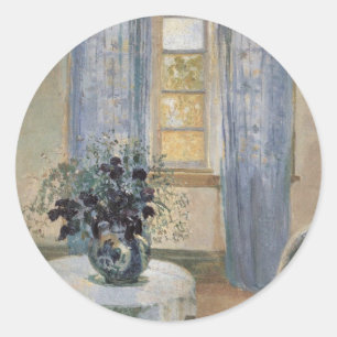 Adesivo O Clematis Azul de Anna Ancher no Estúdio