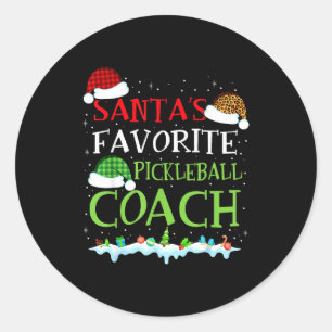 Adesivo O coach de pickleball favorito do Papai Noel diver