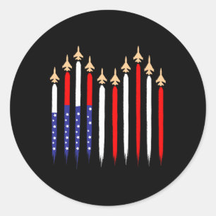Adesivo O Combatente Patriótico Americano Jets Bandeira Us