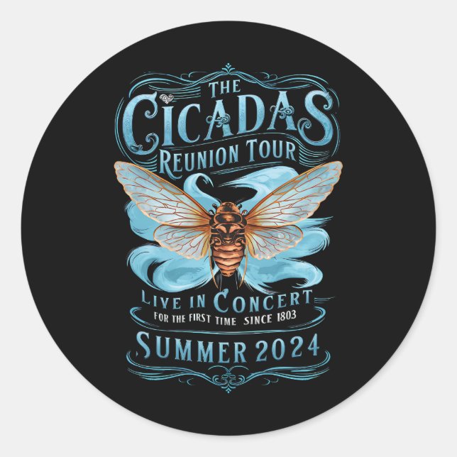 Adesivo O concerto de Cicada Reunion Tour pelos Estados Un (Frente)