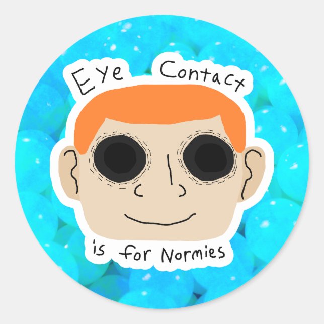 Adesivo O contato visual é para normais (Frente)