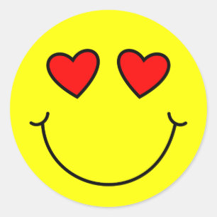 Adesivo O coração dos namorados Eyes o amarelo de Emoji