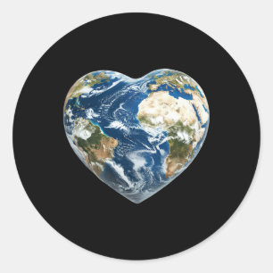 Adesivo O Coração Mundial da Terra - Feliz Dia da Terra -