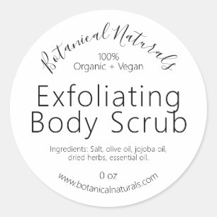 Adesivo O corpo Handmade puro do Vegan orgânico esfrega