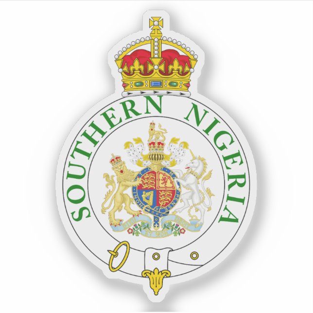 Adesivo O crachá do Protetorado do Sul da Nigéria (Frente)