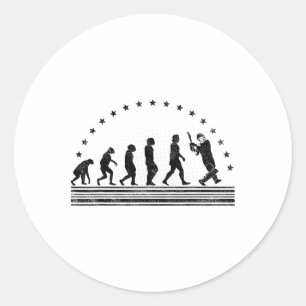 Adesivo O Críquete Evolução Retro Cricketer Homens Críquet