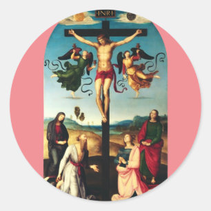 Adesivo O Cristo Crucificado com a Virgem Maria