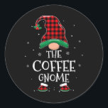 Adesivo O Cristo de Xadrez de Correspondência da Família G<br><div class="desc">A Família Gnomo Xmas do Café Correspondendo aos Gnomos de Natal da Xadrez</div>