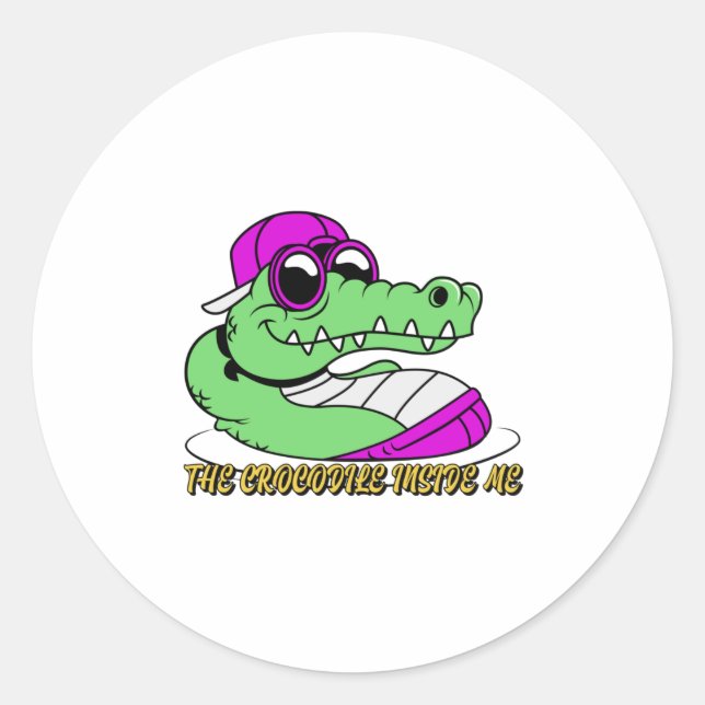 Adesivo O Crocodilo dentro | linda design (Frente)