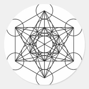 Adesivo O cubo de Metatron (branco)