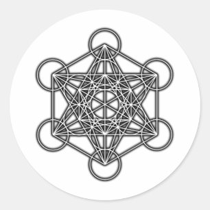 Adesivo O cubo de Metatron (preto)