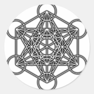 Adesivo O cubo de Metatron (preto)